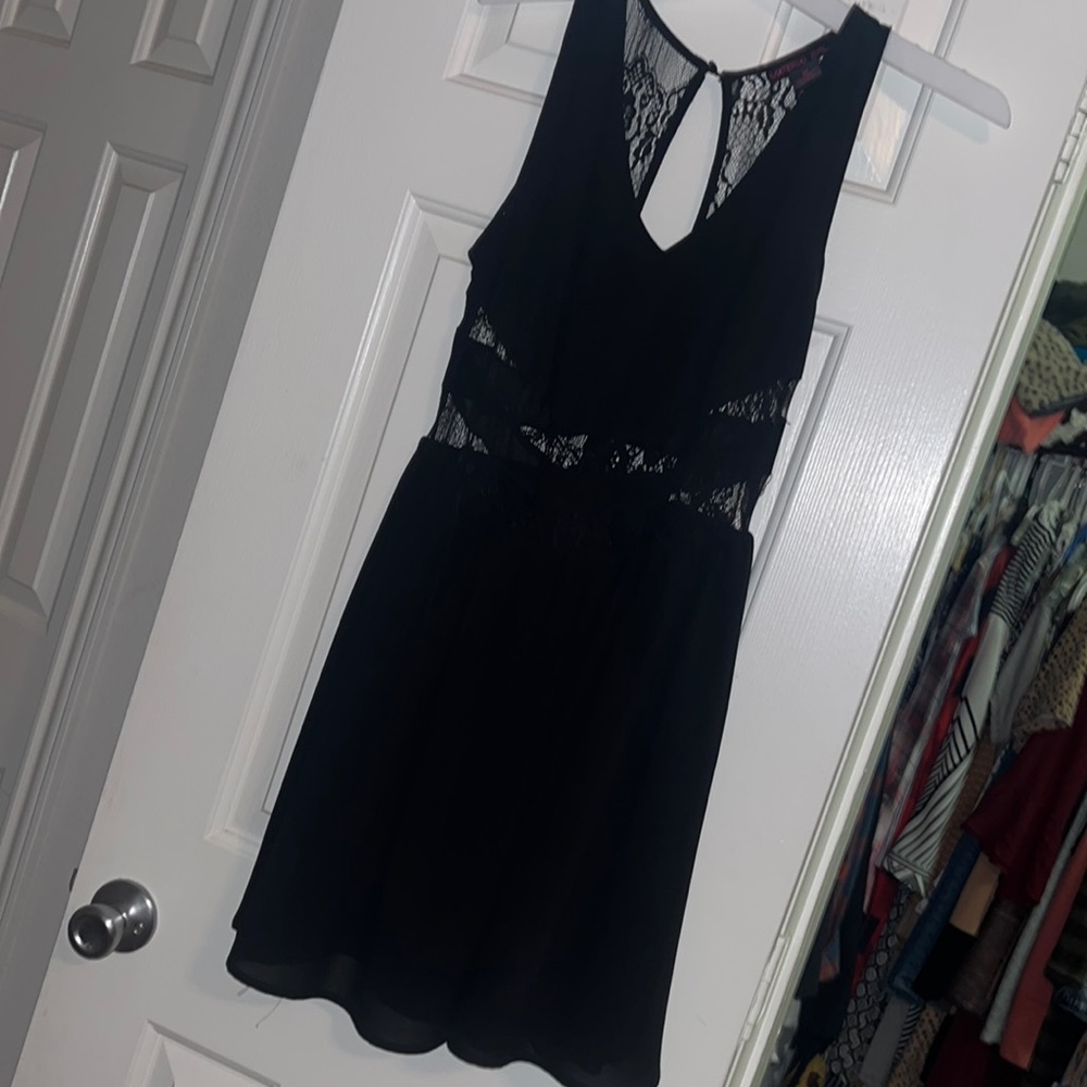 Black Lace Cutout Dress - Super cute!!